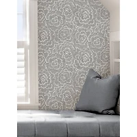 NuWallpaper Charcoal Saraya Peel & Stick Wallpaper