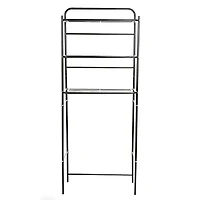 Mind Reader Black 3-Tier Over the Toilet Rack