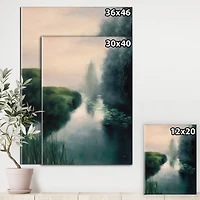 Designart - Twilight Fog Lakeshore