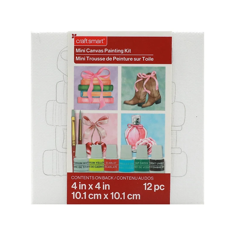 4" x 4" Bows Canvas Painting Kit by Craft Smart®