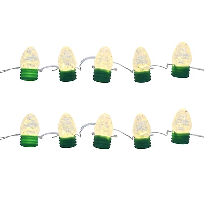 20ct. Warm White LED Mini Vintage Crackle Bulb String Lights on Silver Wire by Ashland®