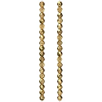 Gold Czech Fire Polished Glass Faceted Round Beads, 6mm by Bead Landing™