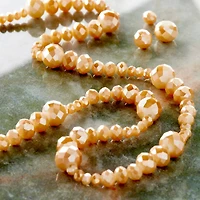 Champagne Faceted Glass Round Beads by Bead Landing™