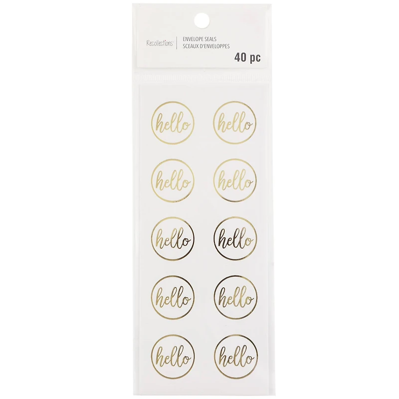 Gold Hello Foil Envelope Seals by Recollections™