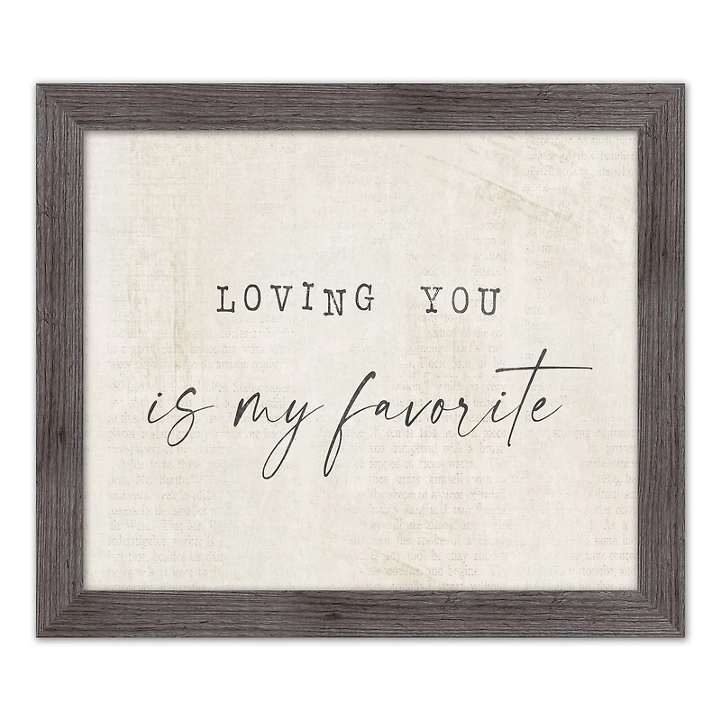 Loving You is My Favorite Western Framed Print