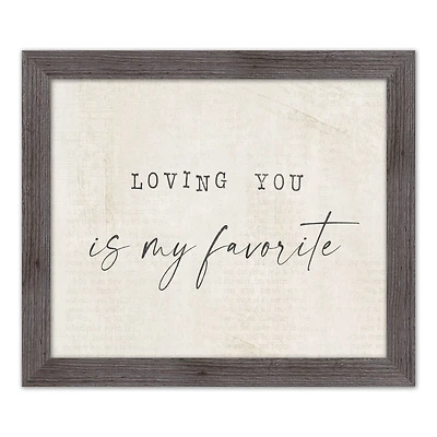 Loving You is My Favorite Western Framed Print