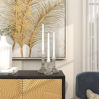 The Novogratz Clear Glass Candle Holder Set