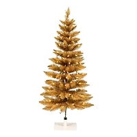 3ft. Pre-Lit Gold Pencil Fir Artificial Christmas Tree, Warm White Dura-Lit® LED Lights