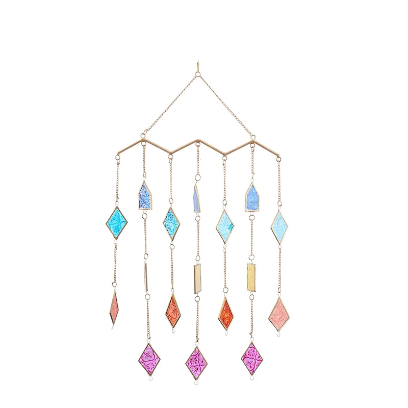 The Novogratz Multi Metal Contemporary Windchime, 29" x 17" x 2"