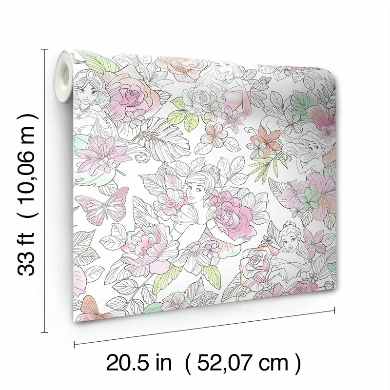 RoomMates Disney® Princess Floral Peel & Stick Wallpaper