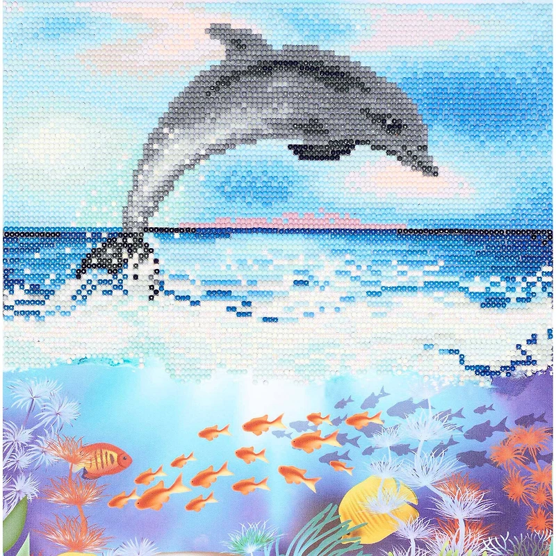 Diamond Art Intermediate Dolphin Kit