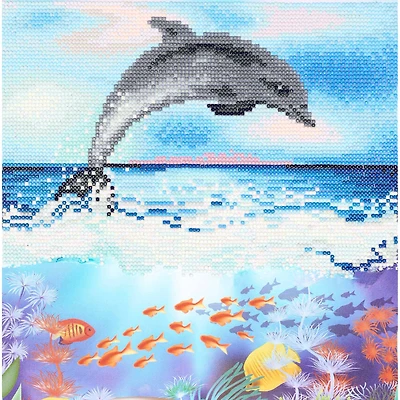 Diamond Art Intermediate Dolphin Kit