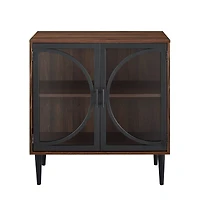 Walker Edison Dark Walnut Industrial Storage Cabinet