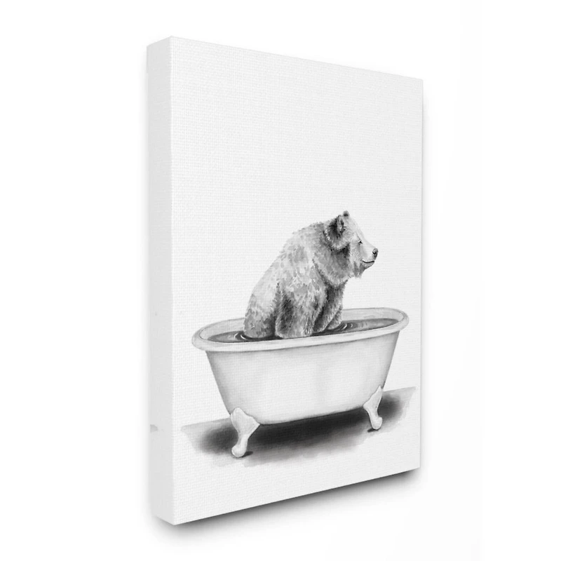 Stupell Industries Bear In A Tub Wall Art