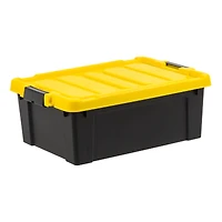 IRIS® 47qt. Black Store-It-All Utility Totes with Yellow Buckle Lids, 3ct.