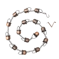 Glitzhome® 8.5ft. Copper Cup Shaped Rain Chain