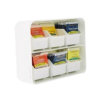 Mind Reader White 6 Drawer Tea Bag Holder
