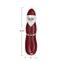 Hello Honey® 11.75" Red & White Stoneware Santa Shaped Plate