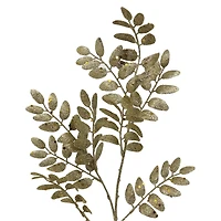 33" Champagne Glitter Leaves Stem by Ashland®