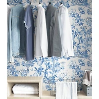 Wallpops Delft Shantung Garden Scalamandre Self Adhesive Wallpaper