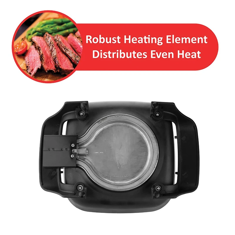 Brentwood 8" Black Nonstick Electric Skillet with Glass Lid