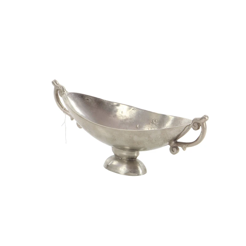 22" Silver Traditional Decorative Bowl