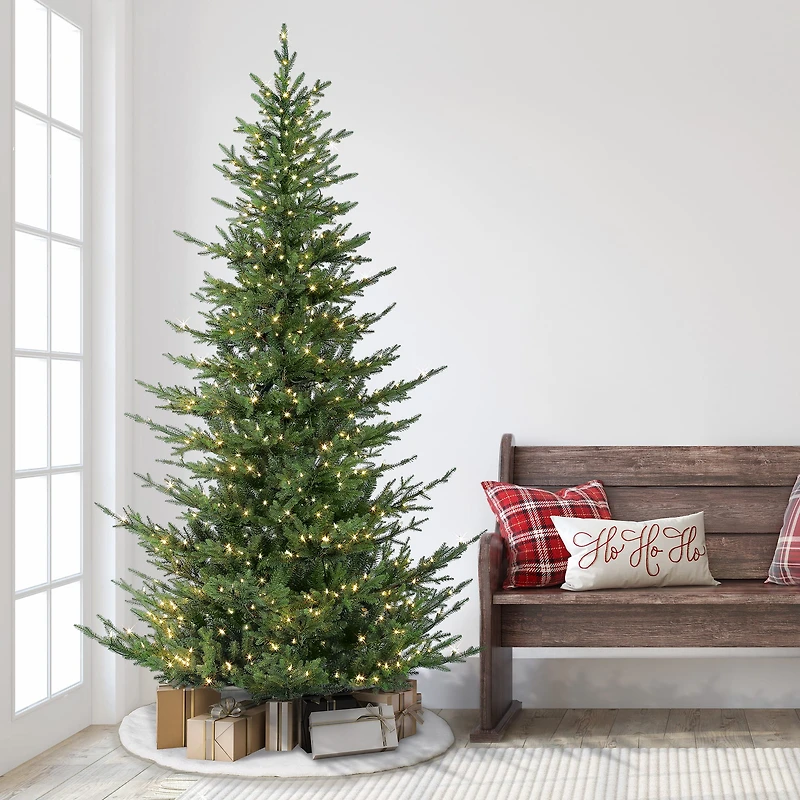 7.5ft. Pre-Lit Natural Fir Artificial Christmas Tree, Clear Lights