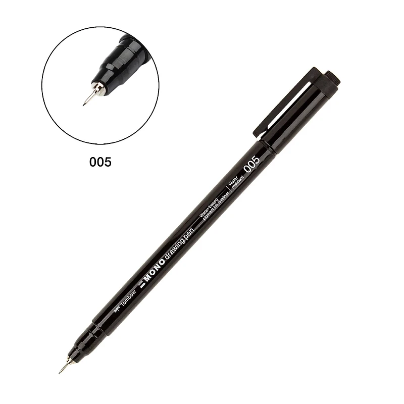 Tombow MONO 005 Black Drawing Pens, 2ct.