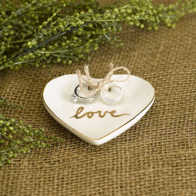 Hortense B. Hewitt Co. Gold Love Heart Ring Bowl