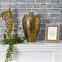 15" Gold Antique Urn