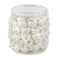 14.5mm White Plastic Pearl Heart Garland, 5yd. by Bead Landing™