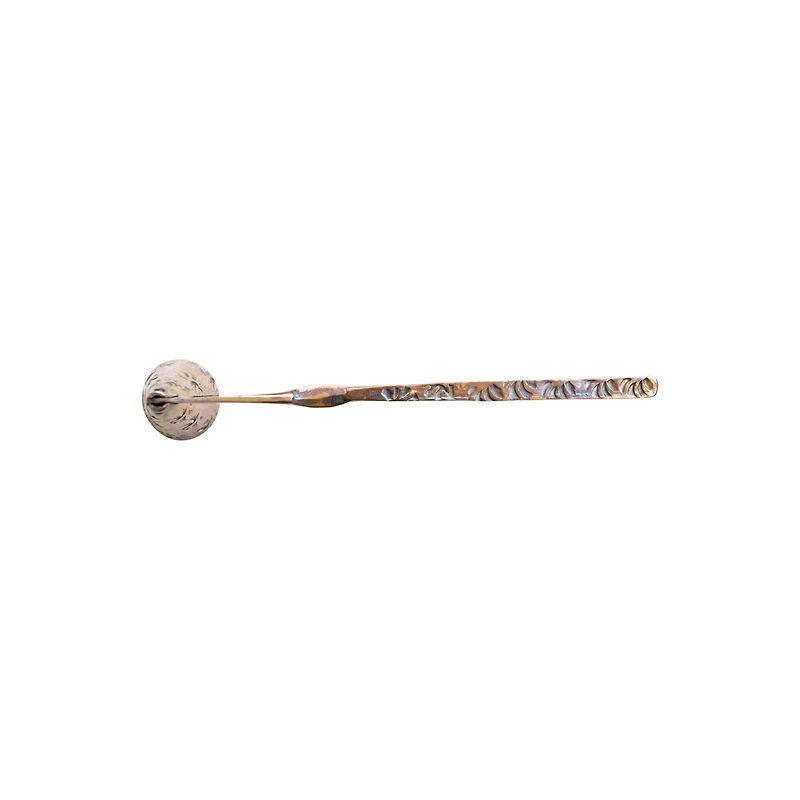 Hello Honey® 8.25" Gold Debossed Burnt Finish Copper Candle Snuffer
