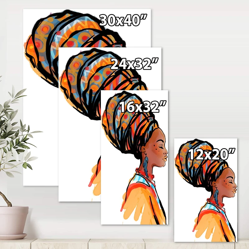 Designart - African American Woman with Turban I