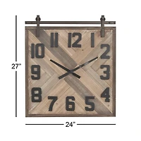 Industrial Wood Wall Clock