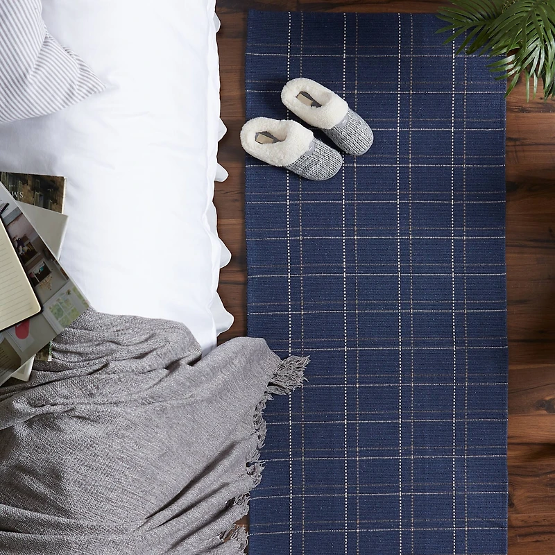 DII® Variegated Plaid Recycled Yarn Floor Runner