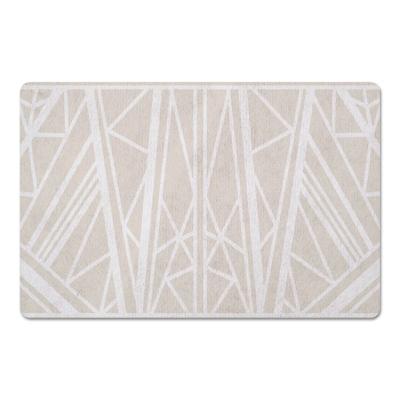 Greige Geo 27" x 18" Floor Mat
