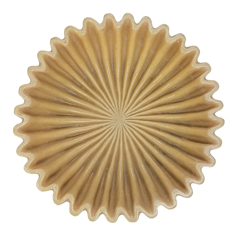 Hello Honey® 8" Beige Decorative Pleated Bowl