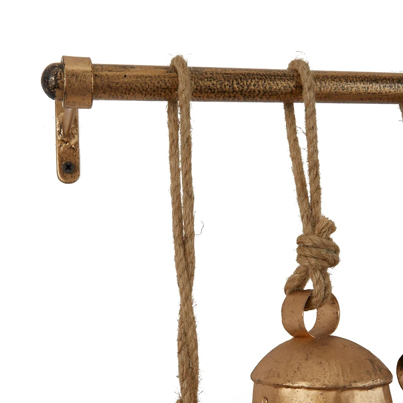 48" Metal Bohemian Decorative Cow Bells