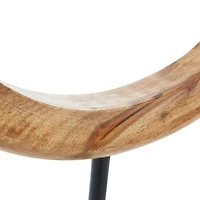 17" Brown Mango Wood Abstract Sculpture