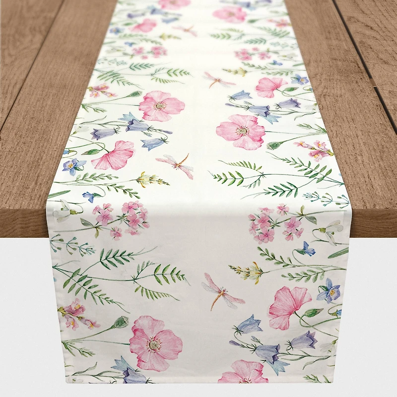 Growing Spring Florals Outdoor Table Runner