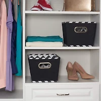 Household Essentials Chevron Fabric Tapered Storage Bins