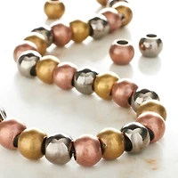 12 Pack: Metallic Large Hole Acrylic Round Beads, 11mm by Bead Landing™