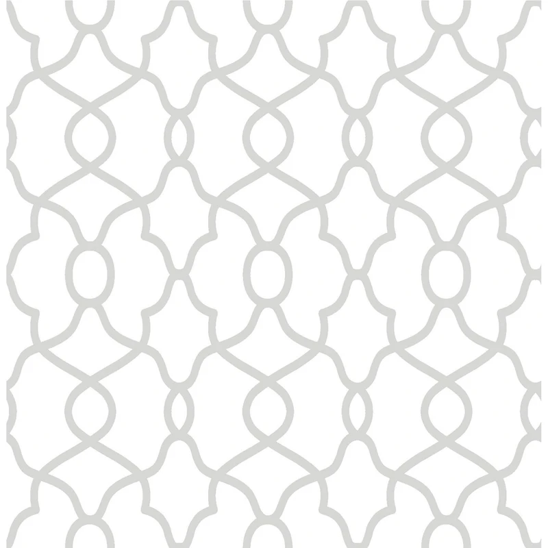 NuWallpaper White & Silver Clearly Cool Peel & Stick Wallpaper