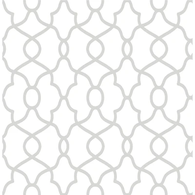 NuWallpaper White & Silver Clearly Cool Peel & Stick Wallpaper