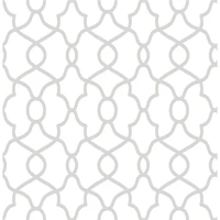 NuWallpaper White & Silver Clearly Cool Peel & Stick Wallpaper