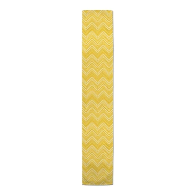 Yellow Tribal Sketches Indoor/Outdoor Table Runner