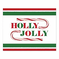 Holly Jolly Candy Cane 10x8 Tabletop Canvas