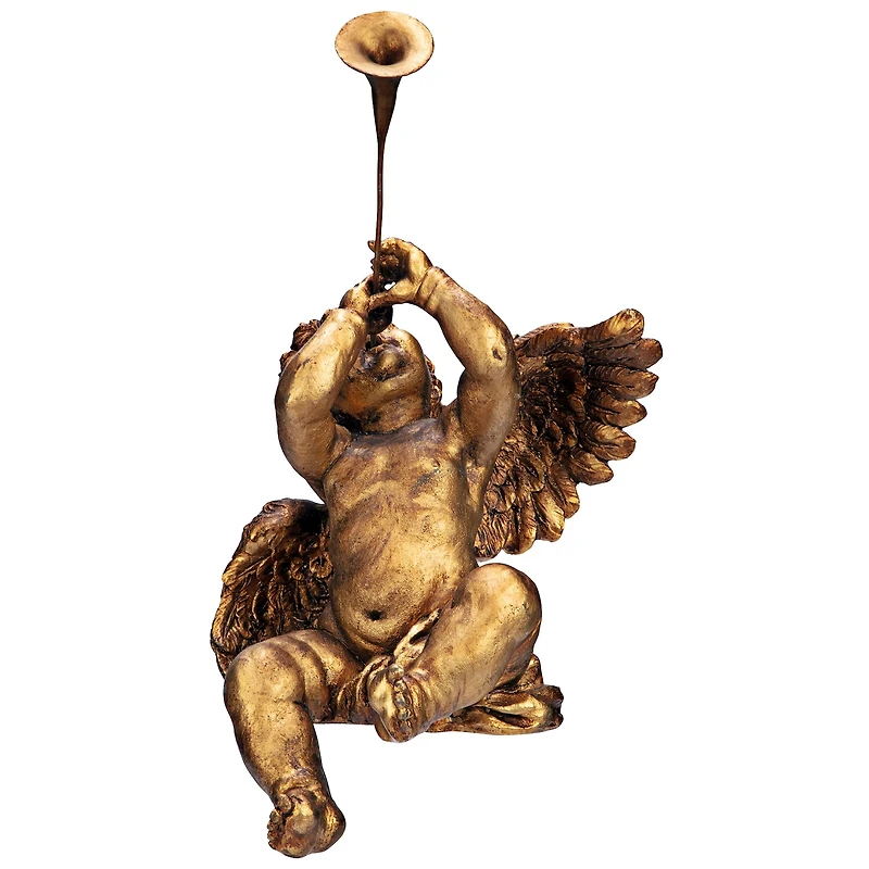 Design Toscano 13.5" Trumpeting Angels of St. Peters Square Boy Statue