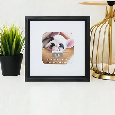 White & Black 5" x 5" Frame with Mat, Expressions™ by Studio Décor®