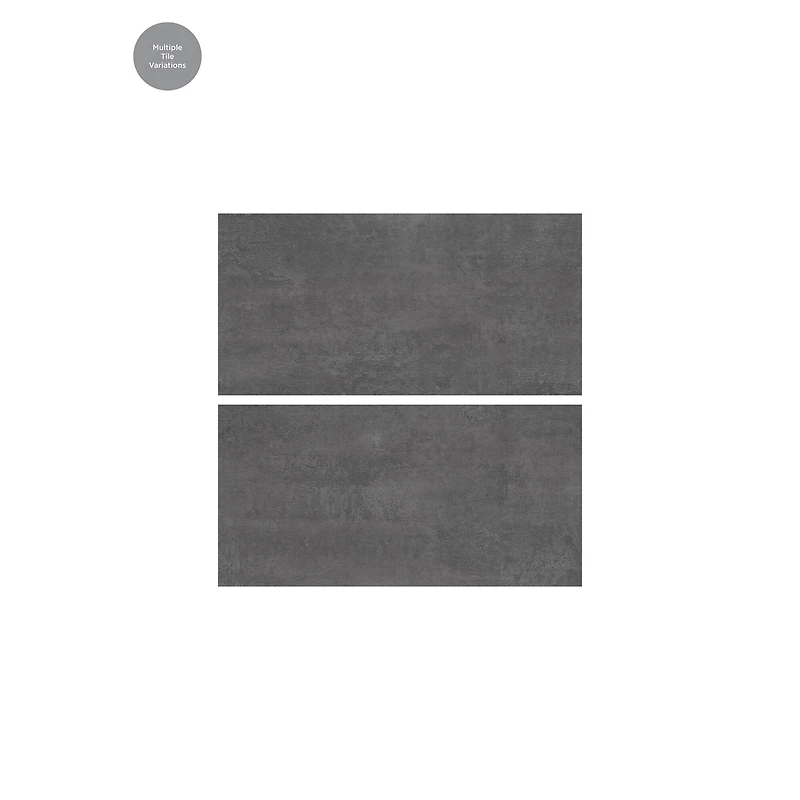 FloorPops Quarry Dark Gray Peel & Stick Floor Tiles